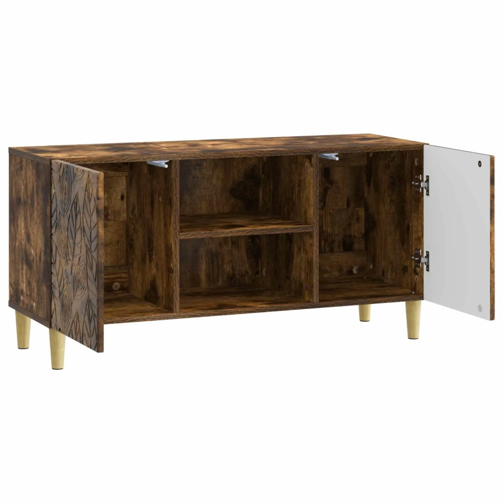 Mobile TV 102 x 34,5 x 50 cm Rovere Fumo Legno ingegnerizzato