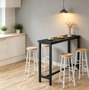 Tavolo da bar in MDF e metallo nero 140 x 100 x 40 cm