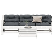 vidaXL Set Salotto Giardino 4pz con Cuscini Bianco Legno Massello Pino