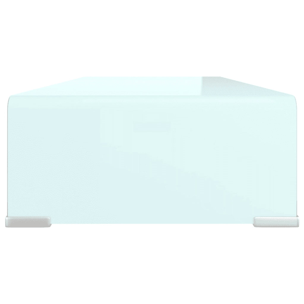 Mobile/Rialzo Porta TV in Vetro Bianco 70x30x13 cm cod mxl 23590
