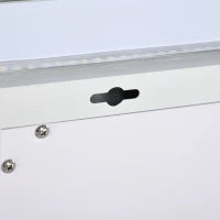 kleankin Specchio Bagno con Luce LED, Sistema Anti-Appannamento e Tasti Touch, 90x60cm, Argento