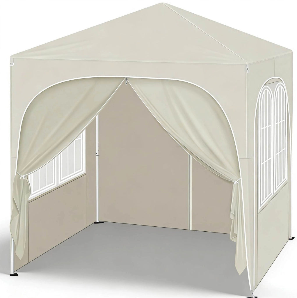 Gazebo pieghevole 2x2 m con pareti laterali e struttura in metallo