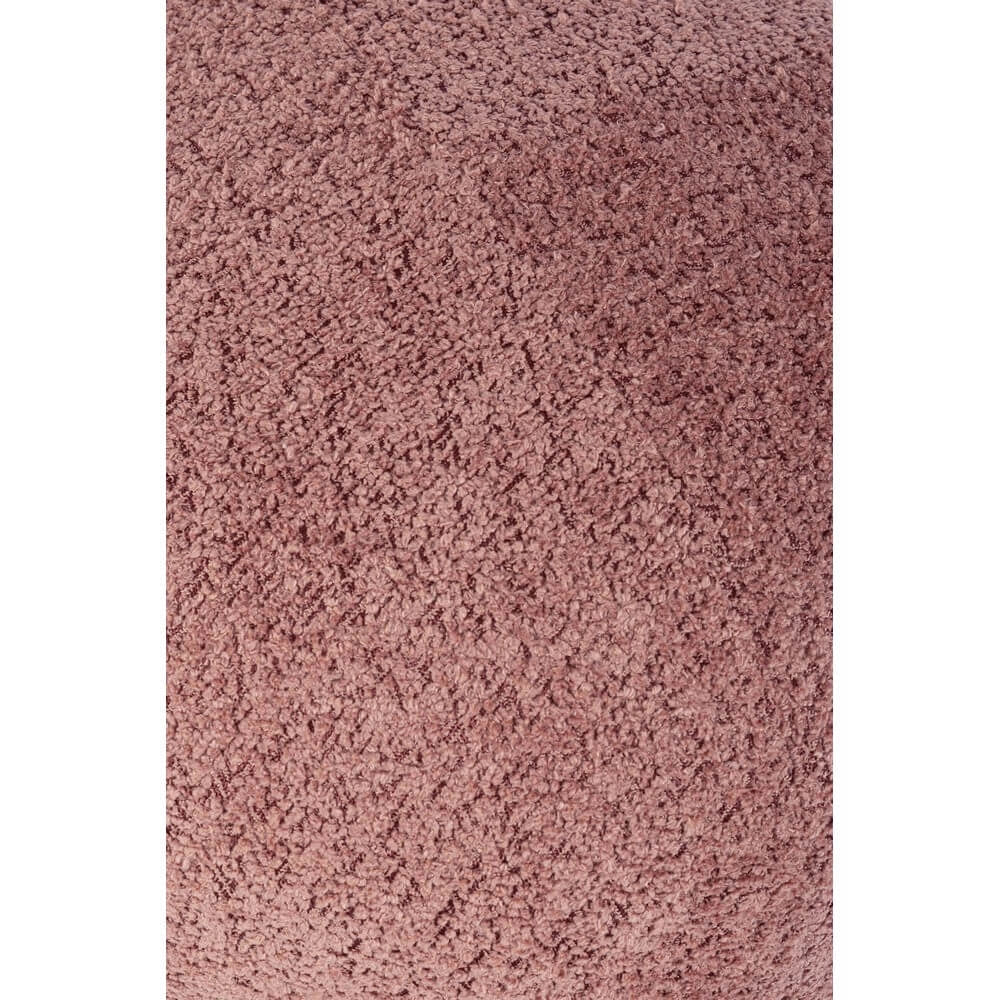 Sgabello imbottito in tessuto bouclé con gambe in legno - SIENNA