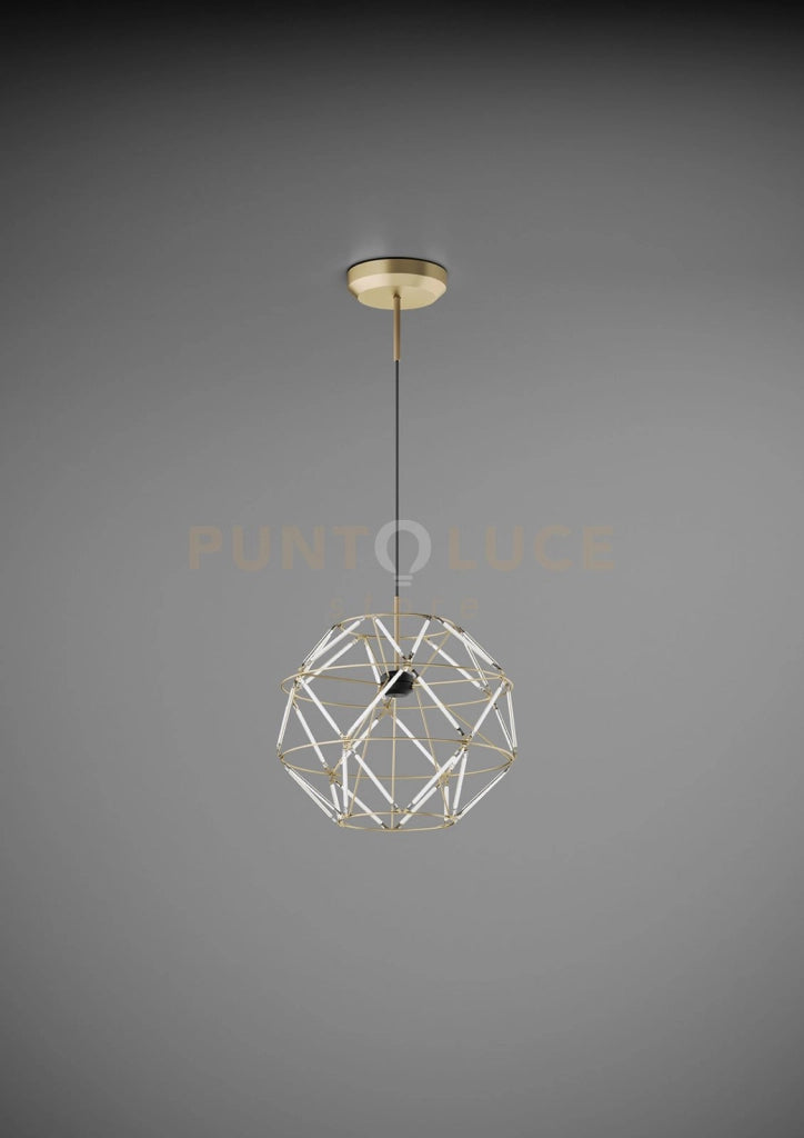 EUCLIDE LAMPADARIO SOSPESO 35CM A LED 2700K 2945LM 44W COLORE ORO