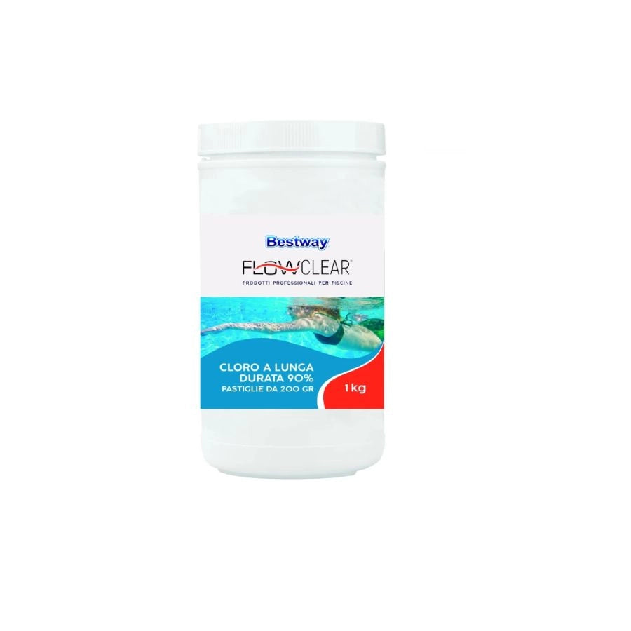 PASTIGLIE CLORO A LUNGA DURATA 90% DA 200GR- 1KG FLOWCLEAR DI BESTWAY