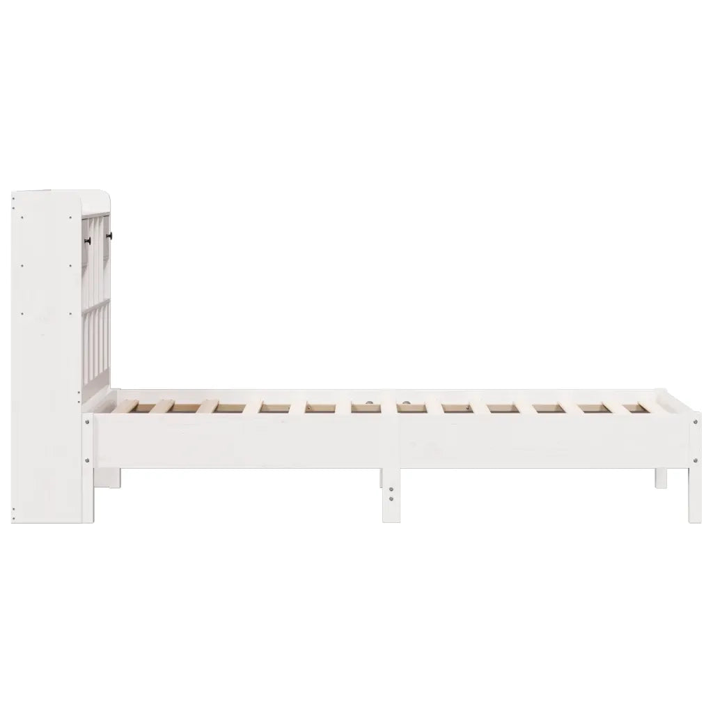 vidaXL Letto Libreria senza Materasso Bianca 90x200 cm Legno di Pino