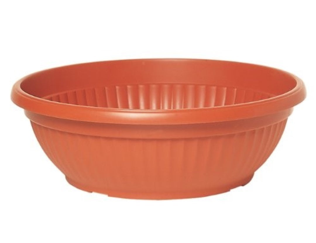 Ciotola Sottovaso Similcotto Rotonda Diametro 25 Terracotta Set 5 Pezzi - Arca