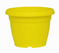 Vaso Fiori Similcotto Spazzolato Diametro 22 Giallo Set 5 Pezzi - Arca