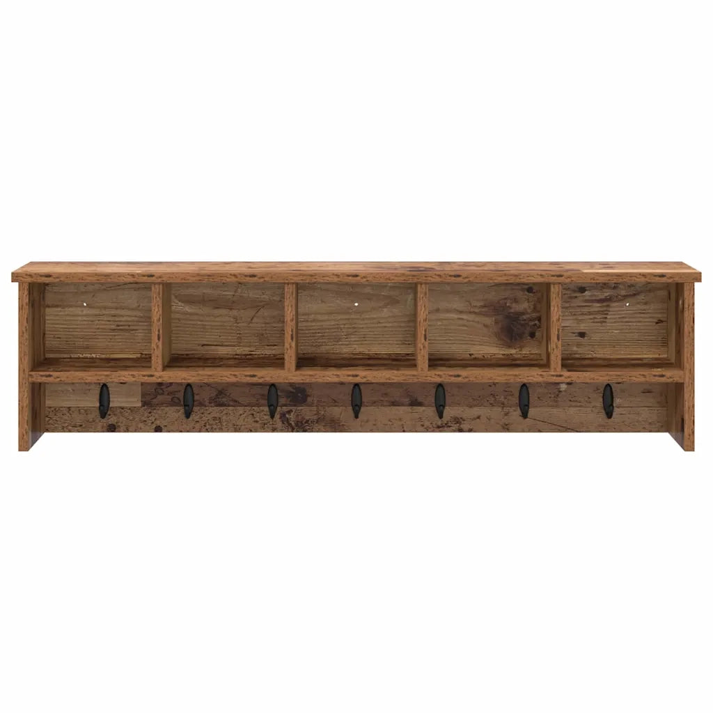 Appendiabiti a muro Legno vecchio 100 x 16 x 26 cm CFW6344837