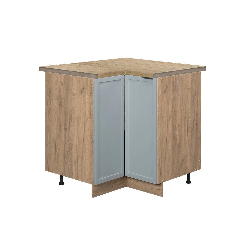 Mobile ad angolo cucina Fame-Line Blu-grigio chiaro/Rovere dorato 80.5 cm, PL Rovere Vicco