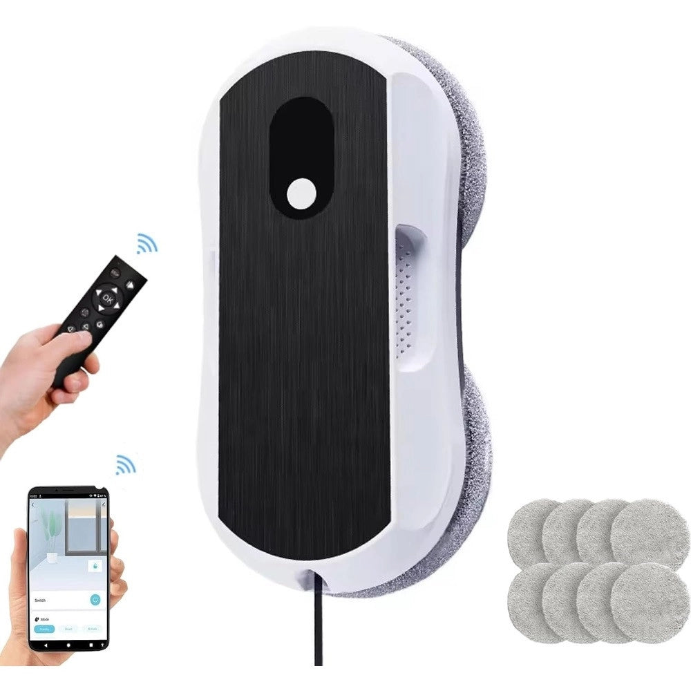 Trade Shop - Robot Pulizia Finestra Con Spruzzo Acqua Intelligente Bifacciale 5600pa Controllo App -
