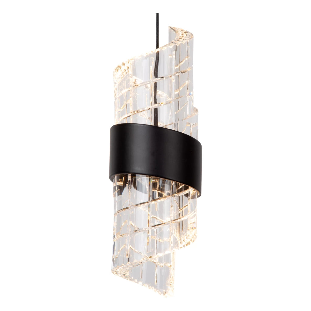 Lampada a sospensione Lucide Kligande LED tripla nera