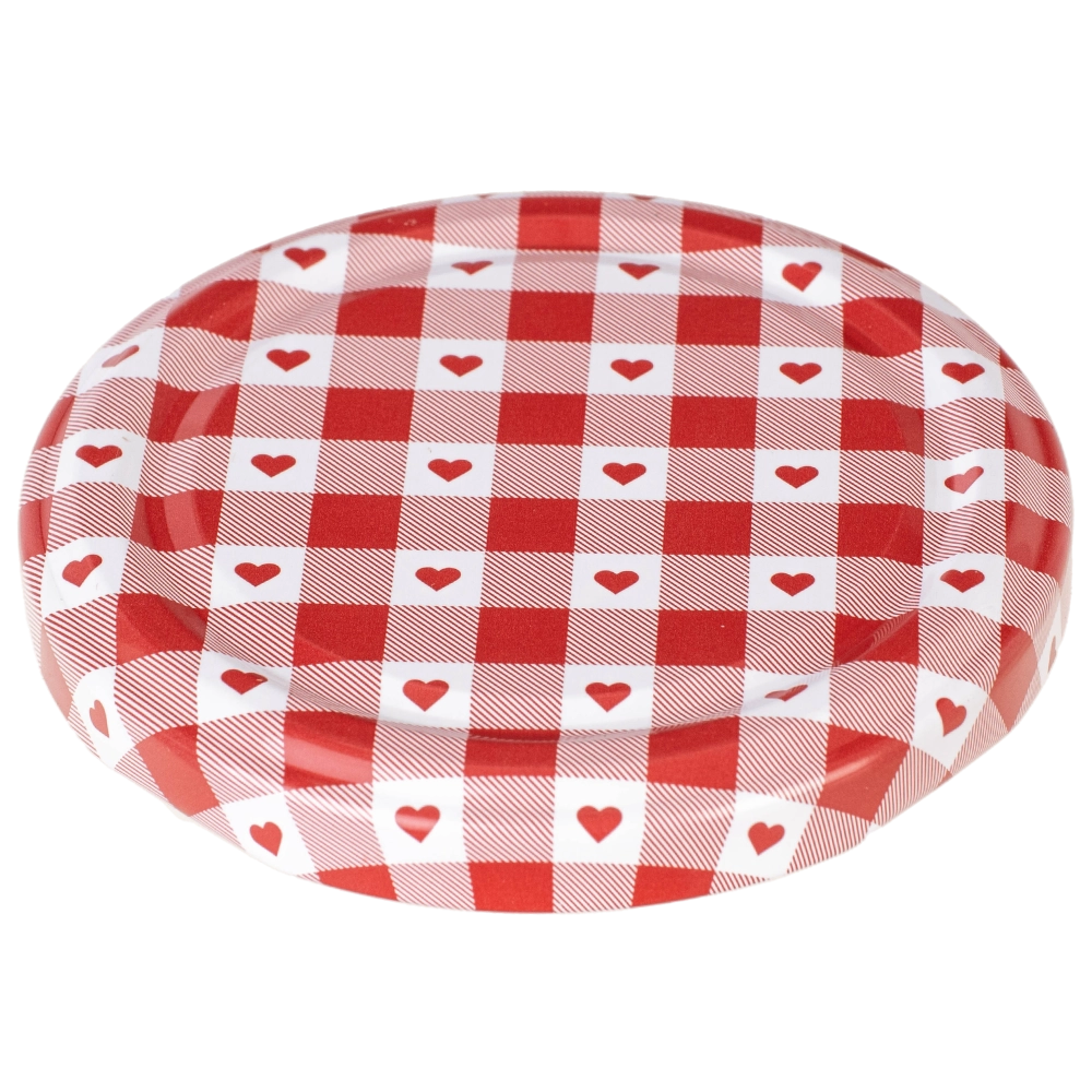 Tappi per barattoli KADAX Fi66 a forma di cuore, chiusura a 4 punti, confezione da 10 pezzi