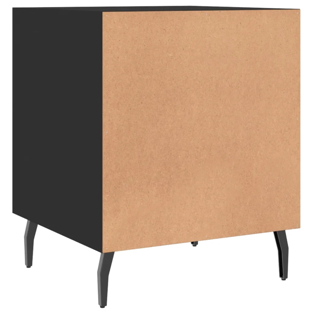 Comodino Nero 40x40x50 cm in Legno Multistrato 827598
