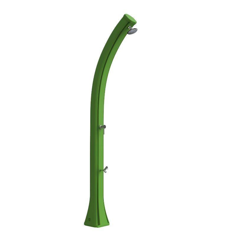 Doccia Solare In Resina Happy Con Lavapiedi Colore Verde Chiaro Cv-H120/6018