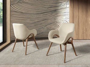 Sedia in tessuto beige