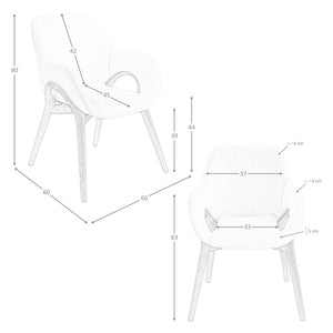 Sedia in tessuto beige