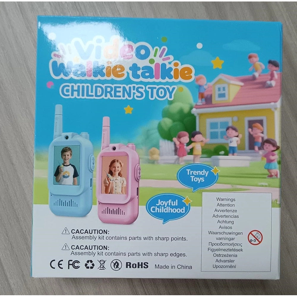 Trade Shop - Walkie Talkie Per Bambini Video Chat Con Schermo Radio Giocattolo Ricaricabili Cambia Voce -