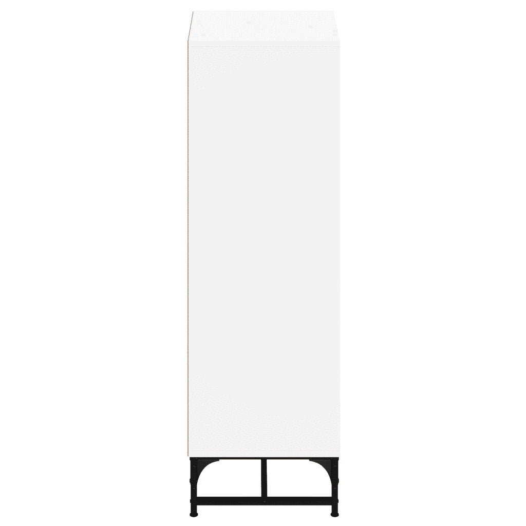 Credenza con Ante in Vetro Bianca 35x37x120 cm 836560