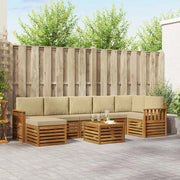 Set divano sezionale con cuscino 8 pcs Naturale e Beige 3375203