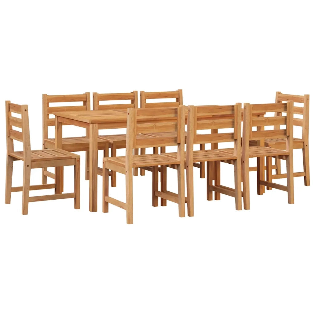 Set da Pranzo per Giardino 9 pz in Legno Massello di Teak 3157190
