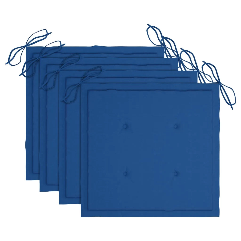Sedie da Giardino con Cuscini 4 pz in Legno Massello di Acacia 3078480
