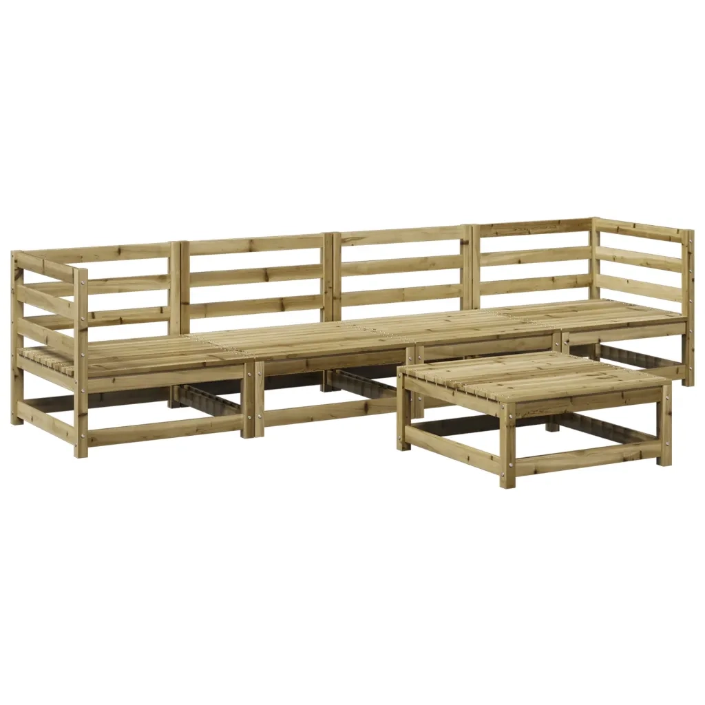 Set Divani da Giardino 5 pz in Legno Impregnato di Pino 3299282
