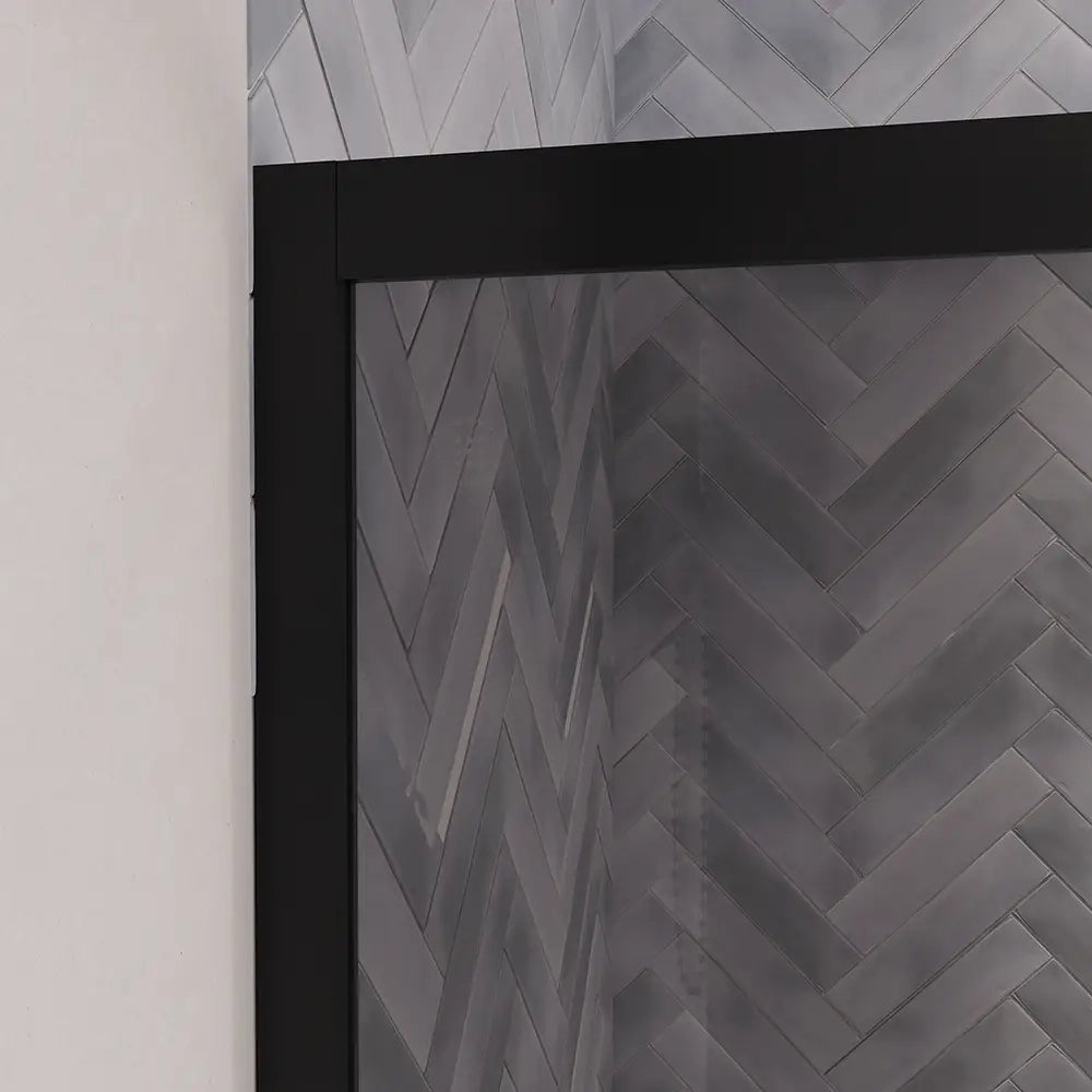 Box doccia 70x130 cm scorrevole vetro 6mm fumé profili nero opaco | Lipari