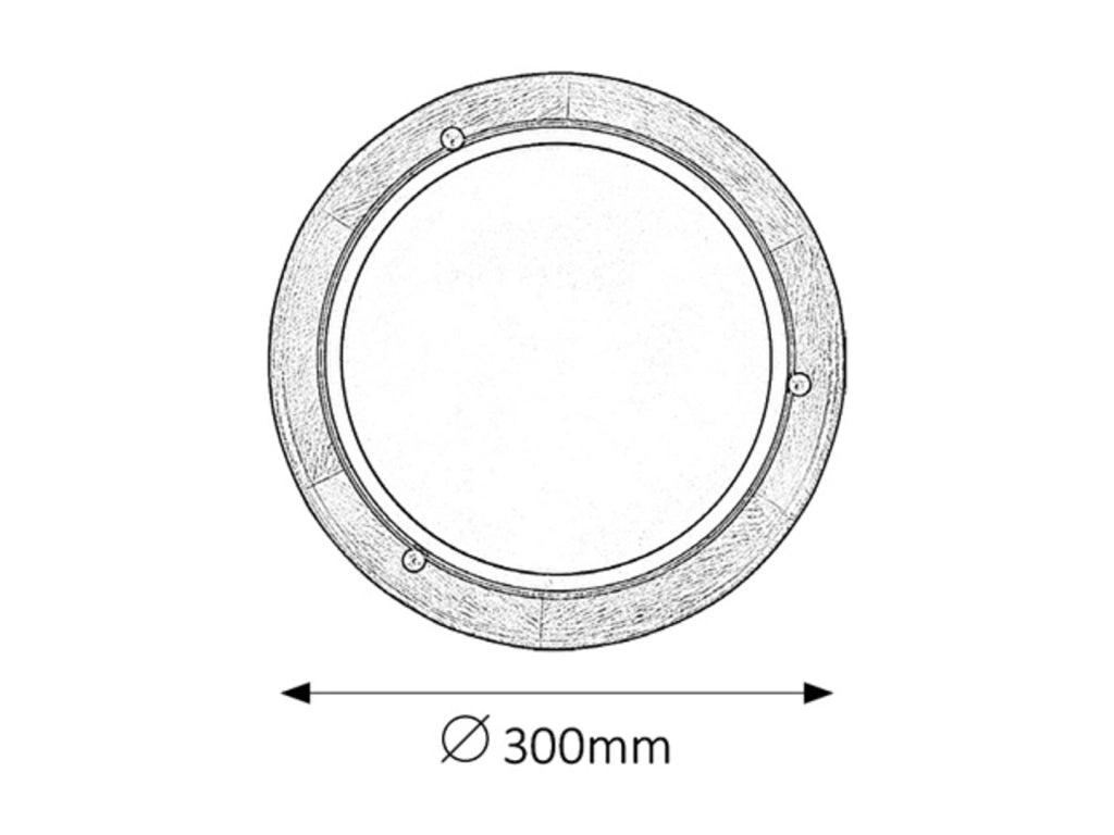 Plafoniera tonda 30 cm rovere E27 Rabalux Ufo 5417
