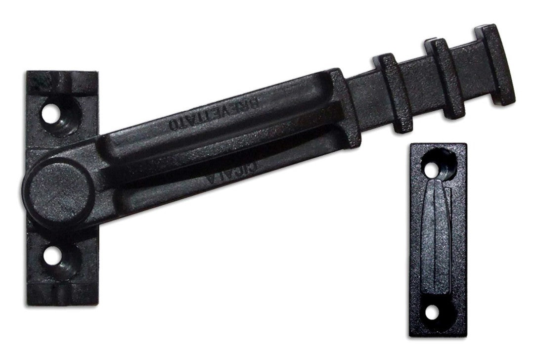 Socchiudi Finestra Per 2 Ante Ante Nero Set 5 Pezzi - Masidef