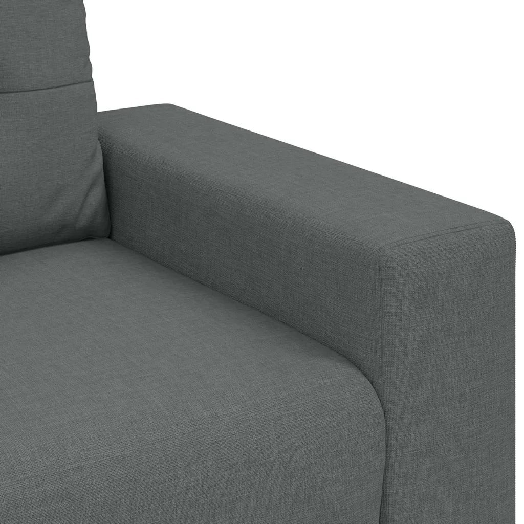 Set divano a 2 pz con Cuscini Tessuto Grigio Scuro 3324711
