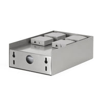 Colonna multipresa da giardino, 4 prese 230V, acciaio, IP44, Palo presa multipla esterno