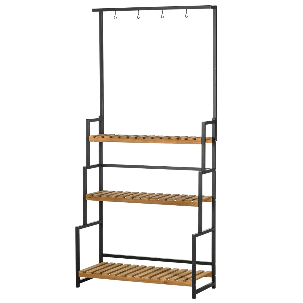 Portapiante a sospensione 3 livelli in legno ¨C zephmum ¨C marrone 80x36x174 cm