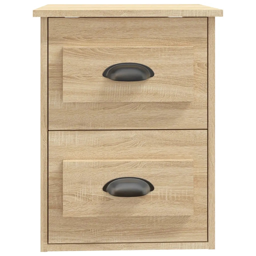 Set di 2 Comodini | Armadio da Notte | Mobiletto da notte a Parete Rovere Sonoma 41,5x36x53 cm