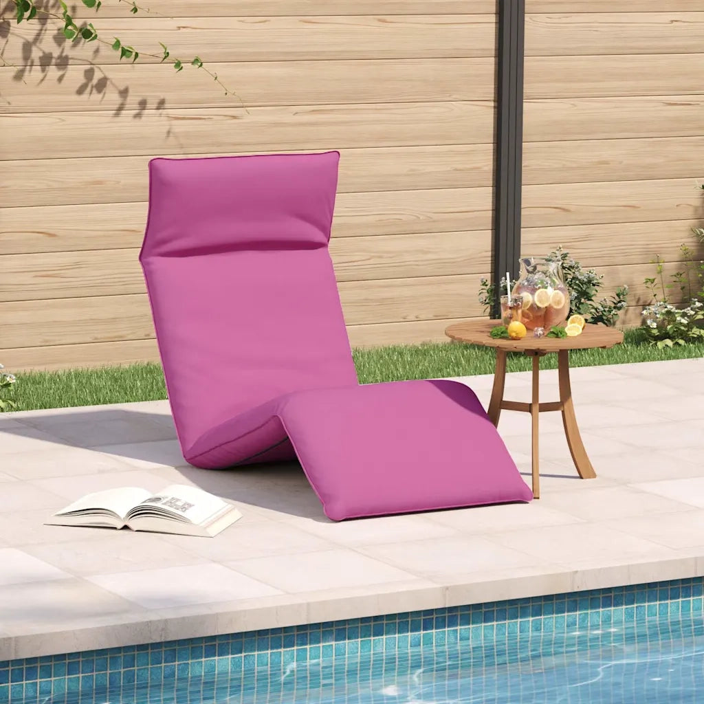 Lettino Pieghevole Rosa 175x54x8,5 cm in Tessuto Oxford 4019766