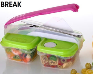 Contenitore Con Portaposate Break Doppio 0.75 Litri Set 2 Pezzi Bama - Bama Spa