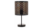 Lampada da tavolo Tuluza decorativa nera/oro E14 40W Reality