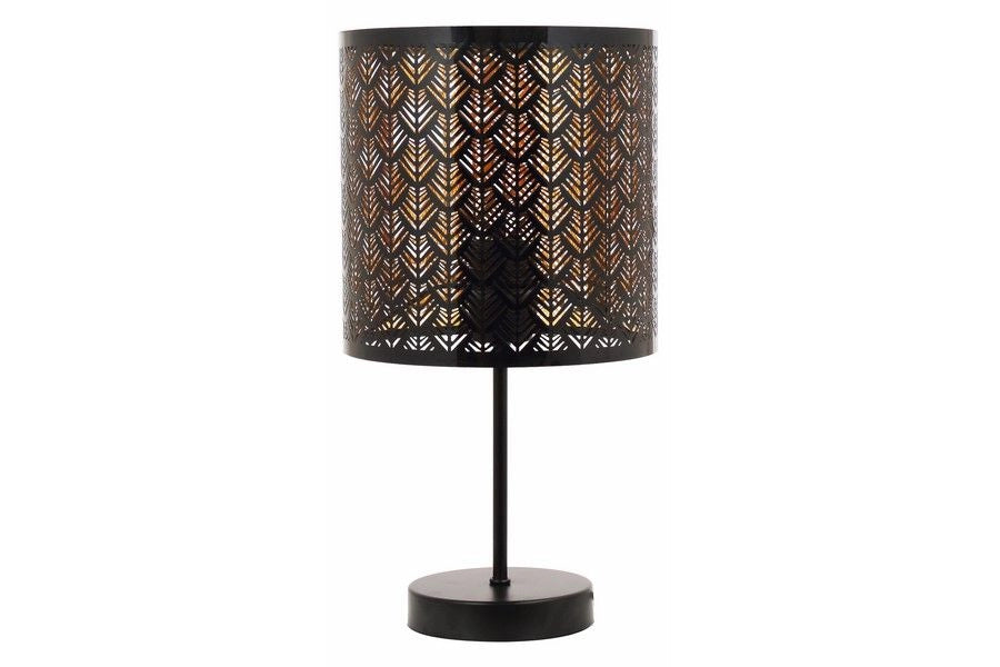 Lampada da tavolo Tuluza decorativa nera/oro E14 40W Reality