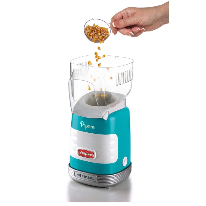Macchina per Popcorn ad Aria Calda - 60gr Mais in 2 Minuti - 1000 Watt - Azzurro