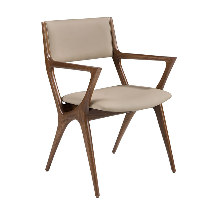 Sedia in similpelle visone