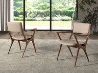 Sedia in similpelle visone