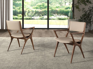 Sedia in similpelle visone