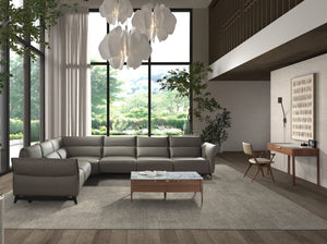 Sedia in similpelle visone