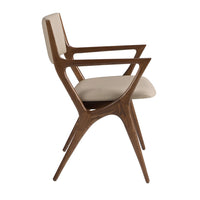 Sedia in similpelle visone