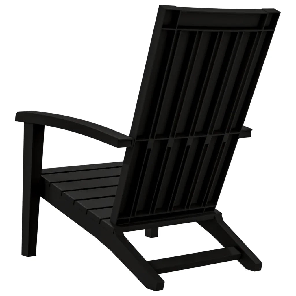 Sedia Adirondack da Giardino | Sedie da Esterno in Polipropilene Nero