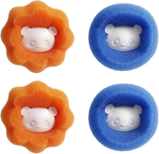 4 raccolitori di capelli per lavatrice - per la raccolta di capelli di cani, gatti e peluche - riutilizzabili