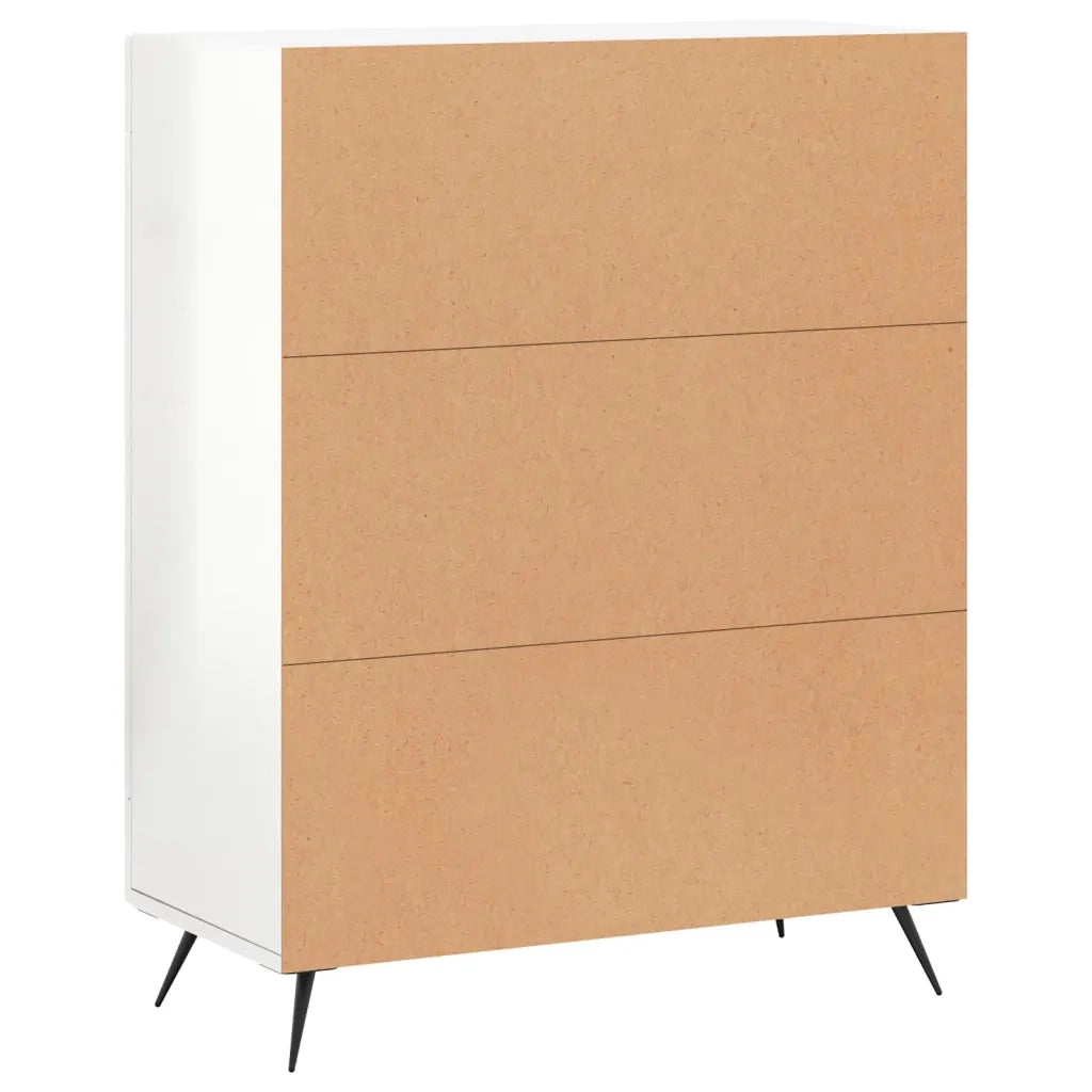 Credenza 69,5x34x90 cm in Legno Multistrato Bianco Lucido 827758