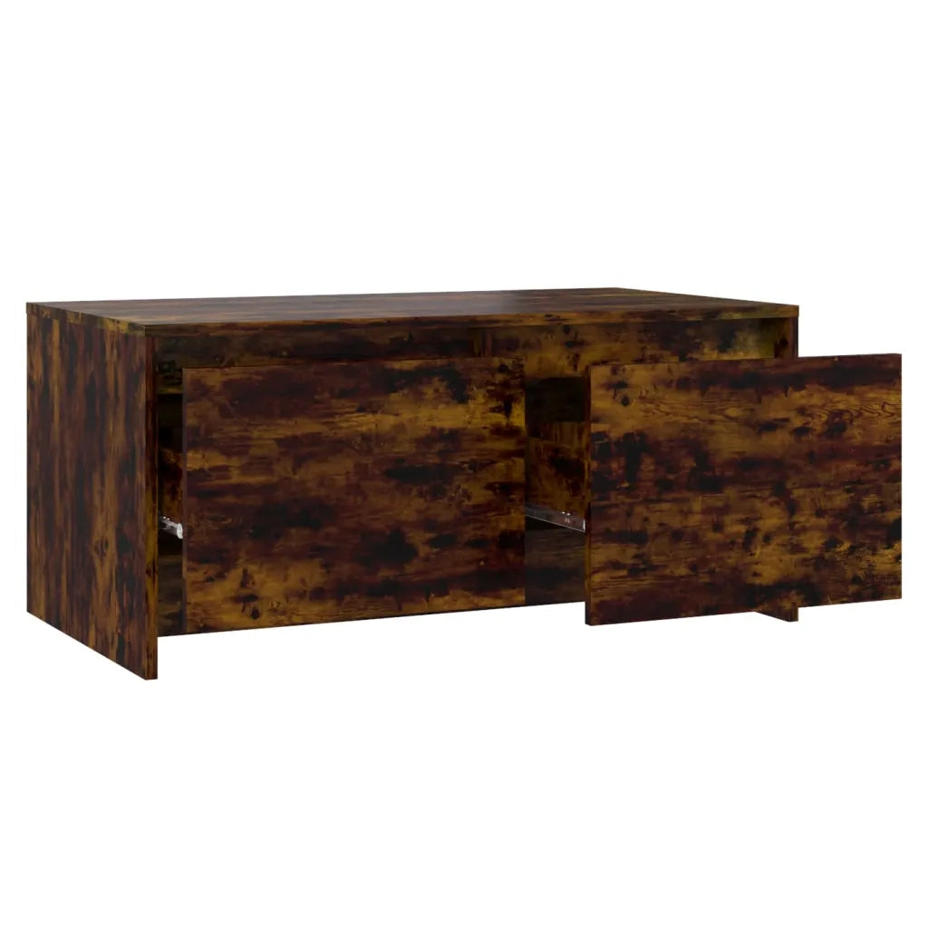 Tavolino da Salotto Rovere Fumo 90x50x41,5 cm in Truciolato 813029