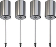 4 pezzi - supporto candela - candelabro - candeliera - decorazione natalizia - supporti candela - candelabro metallico - decorazioni natalizie - decorazione casa - accessori candela - 2,5*2,5*11 cm - argento