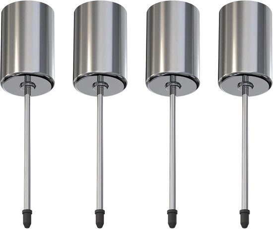 4 pezzi - supporto candela - candelabro - candeliera - decorazione natalizia - supporti candela - candelabro metallico - decorazioni natalizie - decorazione casa - accessori candela - 2,5*2,5*11 cm - argento